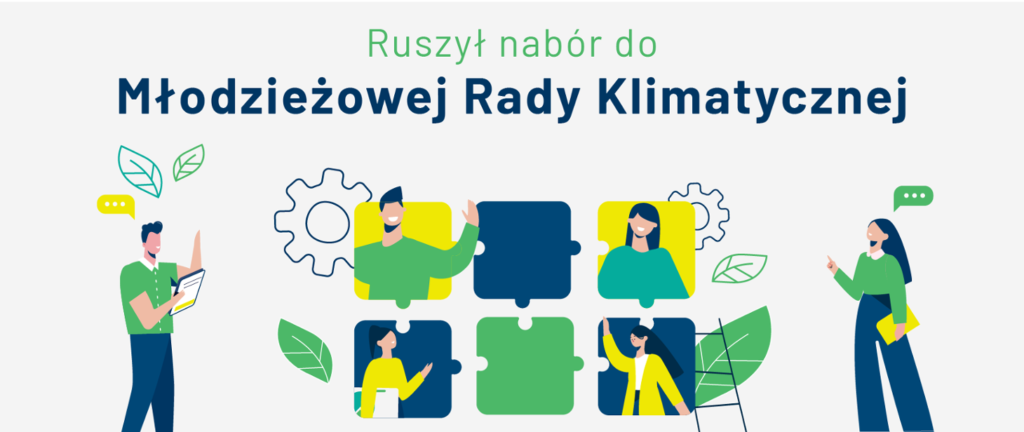 Grafika informująca o rozpoczętym naborze do Młodzieżowej Rady Klimatycznej