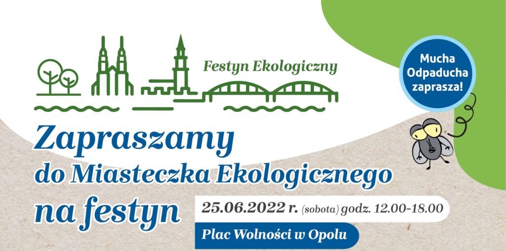 Grafika z zaproszeniem na festyn ekologiczny w Opolu