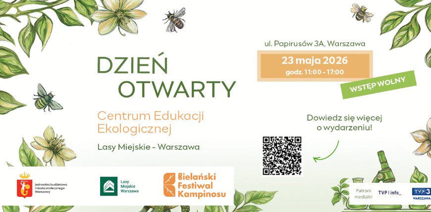 zień otwarty w Centrum Edukacji Ekologicznej grafika_Lasy Miejskie Warszawa