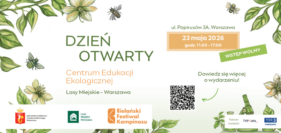 zień otwarty w Centrum Edukacji Ekologicznej grafika_Lasy Miejskie Warszawa