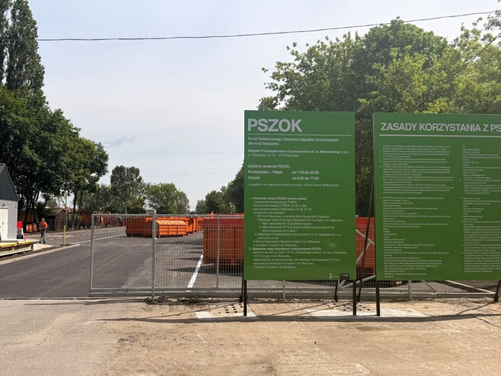 Od dzisiaj mieszkańcy Warszawy mają kolejne miejsce, do którego mogą oddać odpady komunalne