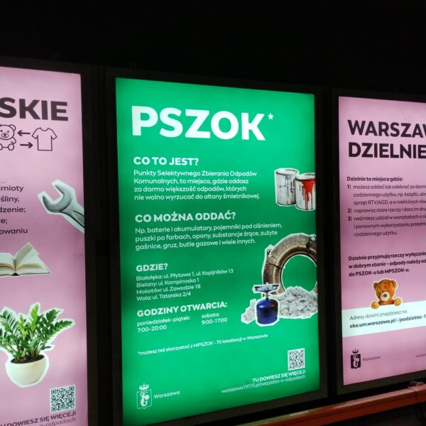 Plakaty można zobaczyć m.in. w metrze - PSZOKi