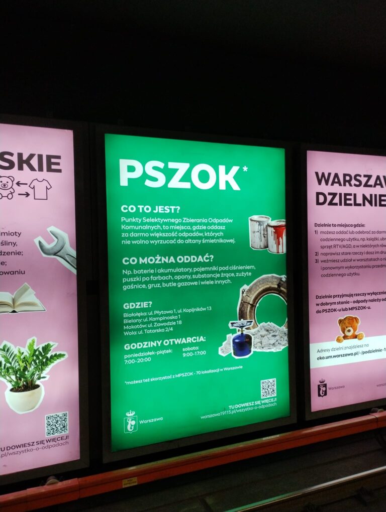 Plakaty można zobaczyć m.in. w metrze - PSZOKi