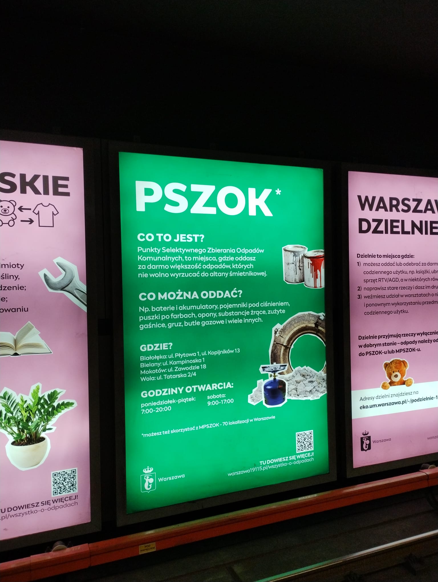 Plakaty można zobaczyć m.in. w metrze - PSZOKi